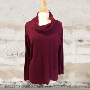 Retrology Asymmetrical Cowl Neck Sweater